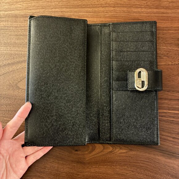 Folding Wallet in Black G Silver Hardware - Picture 8 of 12